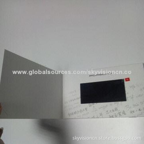 7-inch video greeting card with built-in memory and battery-operated